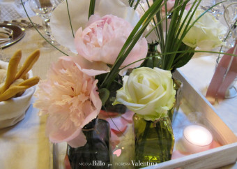 Orchidee, peonie e rose, molto Shabby